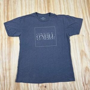 ONeill Shirt Mens Navy Blue Surf Skate Graphic Logo Tee Y2k M Fade Worn Distress